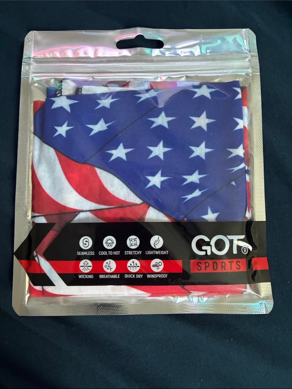 GOT Sports Men's American Flag Neck Gaiter - Blue & Red